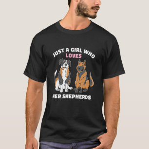 T-shirt Juste Une Fille Qui Aime Ses Bergers Aussie Austra