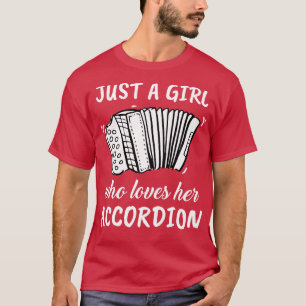 T-shirt Juste Une Fille Qui Aime Son Accordéon