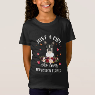 T-Shirt Juste Une Fille Qui Aime Son Amoureux des chiens B