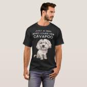 T-shirt Juste une fille qui aime son Cavapoo blanc Cavapoo (Devant entier)