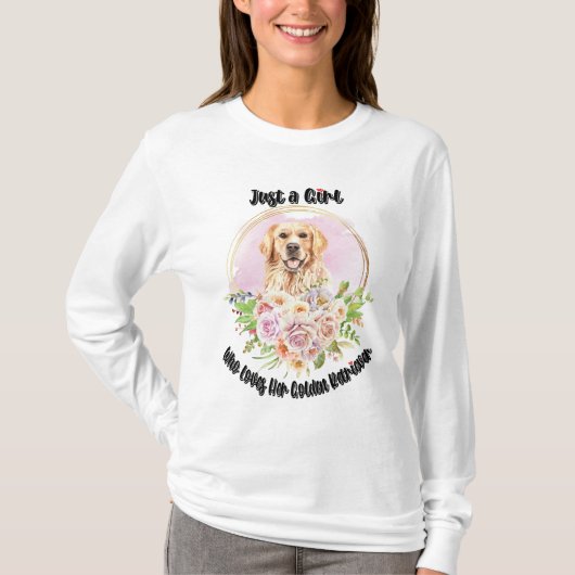 T-shirt Juste Une Fille Qui Aime Son Golden Retriever (Devant)