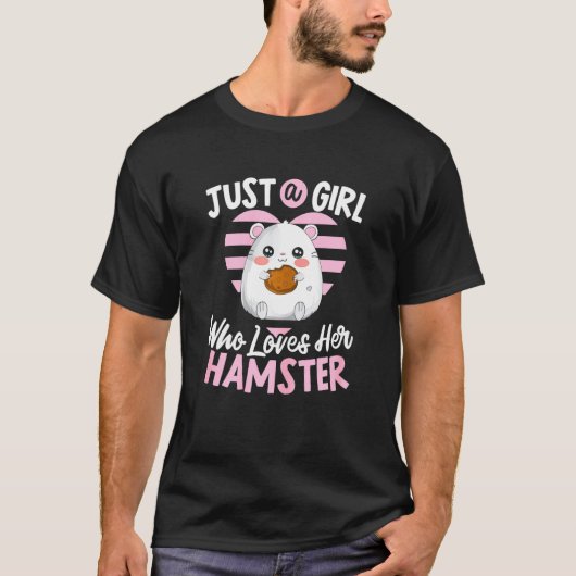 T-shirt Juste Une Fille Qui Aime Son Hamster Maman Fluffy (Devant)