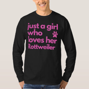 T-shirt Juste une fille qui aime son Rottweiler 4