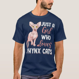 T-shirt Juste Une Fille Qui Aime Sphynx Chats Drôle Chat
