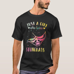 T-shirt Juste Une Fille Qui Aime Stingrays Aquarelle Sting