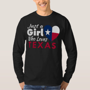 T-shirt Juste une fille qui aime Texas Souvenirs Texan Dra