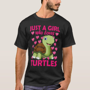 T-shirt Juste une fille qui aime Tortues Eau Tortue Mer A