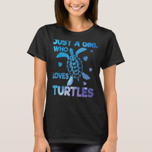 T-shirt Juste Une Fille Qui Aime Tortues Galaxy Space Sea 