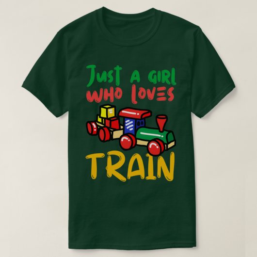 T-shirt Juste une fille qui aime Train 2 (Design devant)