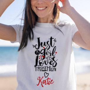 T-shirt Juste une fille qui aime Triathlon Cool Inspiratio