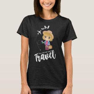 T-shirt Juste une fille qui aime voyager tee - shirts pour