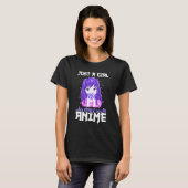 T-shirt Juste une fille qui aime vraiment l'Anime en viole (Devant entier)