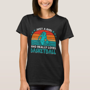 T-shirt Juste Une Fille Qui Aime Vraiment Le Baseball