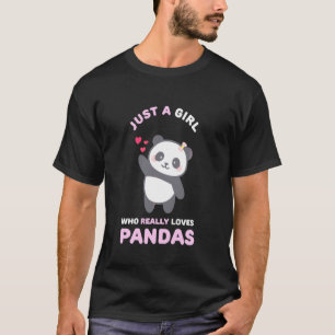 T-shirt Juste Une Fille Qui Aime Vraiment Pandas Ados Fill