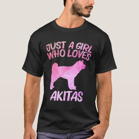 T-shirt Juste Une Fille Qui Est Akitas Pour Les Femmes Chi (Devant)