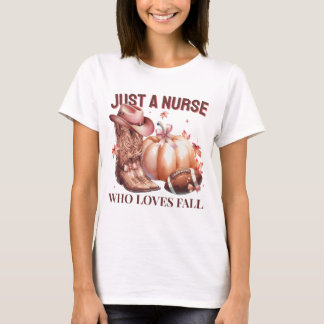 T-shirt Juste une infirmière qui aime tomber Coquette Oues