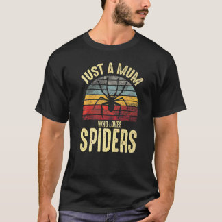 T-shirt Juste une maman qui aime les araignées Retro Vinta