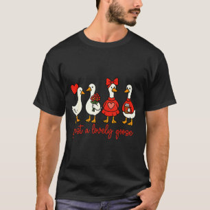 T-shirt Juste une oie adorable Saint-Valentin Canard Drôle