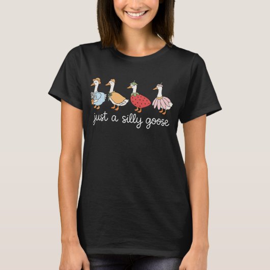T-shirt Juste Une Oie Silencieuse (Devant)