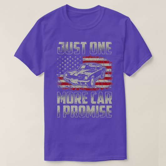 T-shirt Juste Une Voiture De Plus Je Promets Drapeau Améri (Design devant)