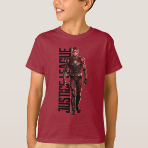 T-shirt Justice League   The Flash On Battlefield