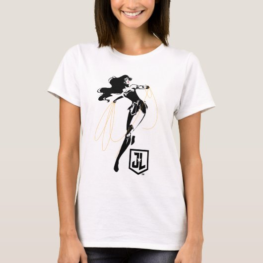 T-shirt Justice League | Wonder Woman With Lasso Pop Art (Devant)
