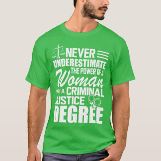 T-shirt Justice pénale Ne sous-estimez jamais le pouvoir d