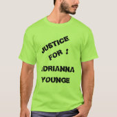 T-SHIRT JUSTICE POUR ADRIANNA ! (Devant)