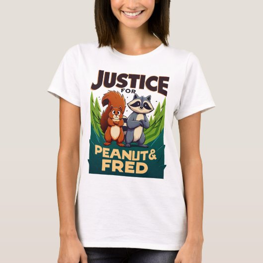 T-shirt Justice pour arachide L'écureuil et Fred (Devant)