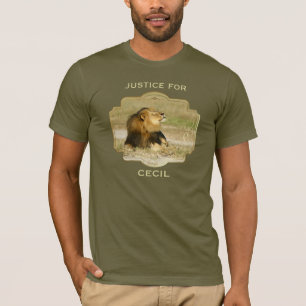 T-shirt Justice pour Cecil le lion tué en Afrique