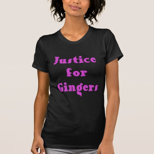T-shirt Justice pour des gingembres (Devant)