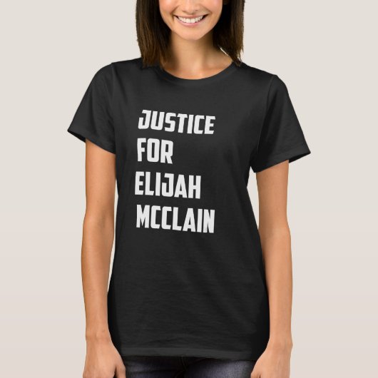 T-SHIRT JUSTICE POUR ELIJAH MCCLAIN (Devant)