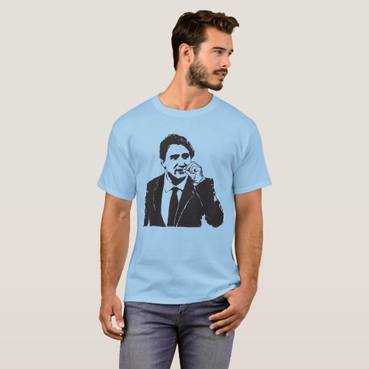 T-shirt Justin Trudeau. (Devant entier)
