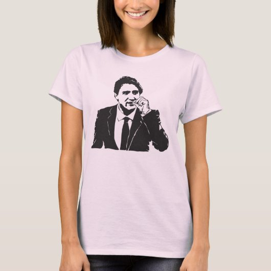 T-shirt Justin Trudeau. (Devant)