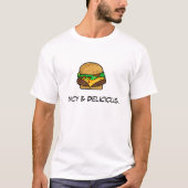 T-shirt juteux et délicieux de cheeseburger (Devant)