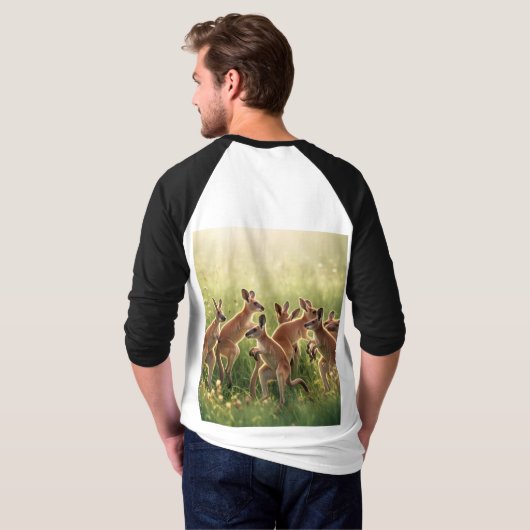 T-shirt juteux Kangaroo Hopping (Dos entier)