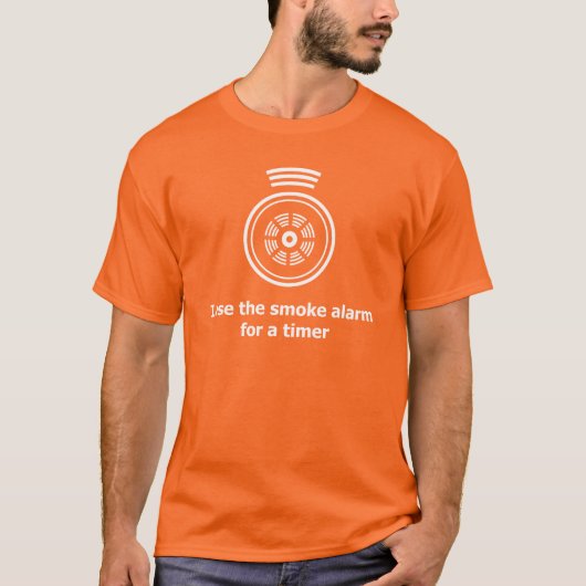 T-shirt J'utilise le détecteur de fumée pour une minuterie (Devant)