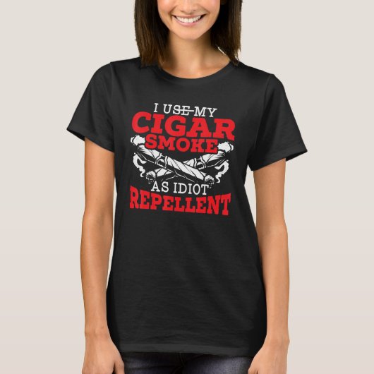 T-shirt J'utilise ma fumée de cigare comme cigarette répul (Devant)