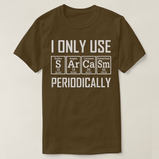 T-shirt J'Utilise Uniquement Le Sarcasme Élément De Tablea (Design devant)