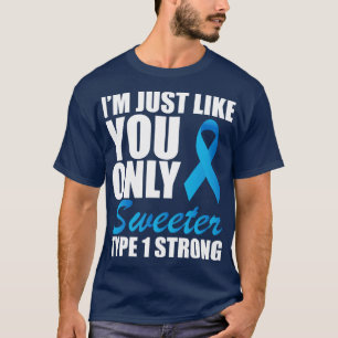 T-shirt Juvenile Diabetic Je ne suis comme vous que doux t