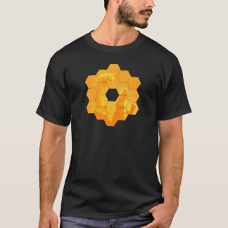 T-shirt JWST NASA, James Webb Space Telescope, Gold —