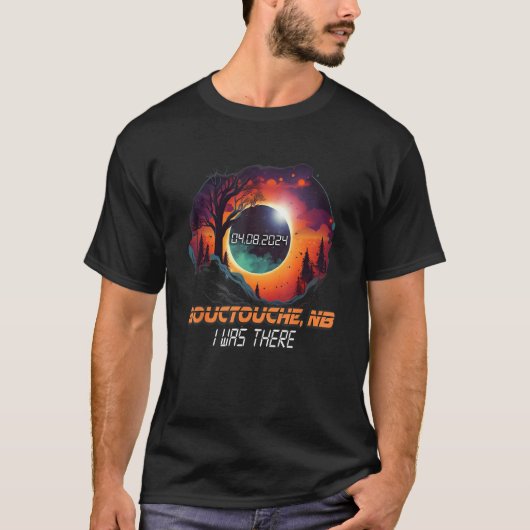 T-shirt J'Y Étais Total Solaire Eclipse Bouctouche NB Cana (Devant)