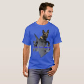 T-shirt K9 Chien Malinois Belge Awesome Police Sheriff (Devant entier)