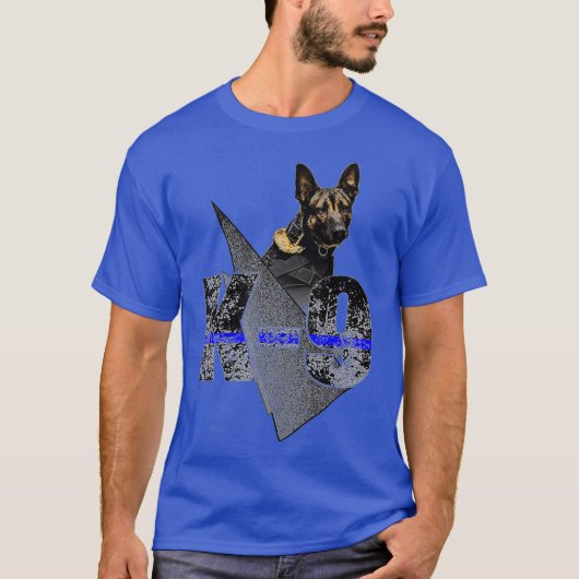 T-shirt K9 Chien Malinois Belge Awesome Police Sheriff (Devant)