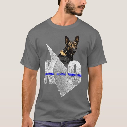 T-shirt K9 Chien Malinois Belge Awesome Police Sheriff (Devant)