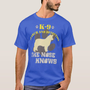 T-shirt K9 Détection Frontière de chien Collie Sniffer Pol