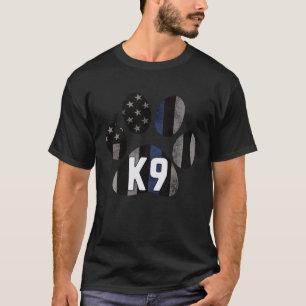 T-shirt K9 Police Blue Paws Match pour LEO Cops FBI Sherif