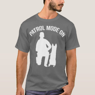 T-shirt K9 Police Police Police Chien Mode Patrol Activé
