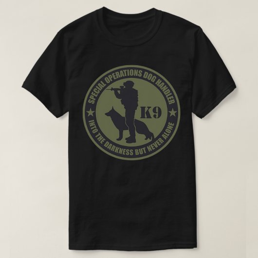T-shirt K9 Spécial Operations Chien Handler Subduit 1 (Design devant)