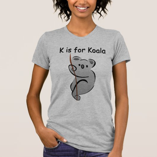 T-shirt K est pour le koala (Devant)